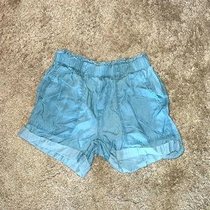 I’m selling blue paper bag shorts